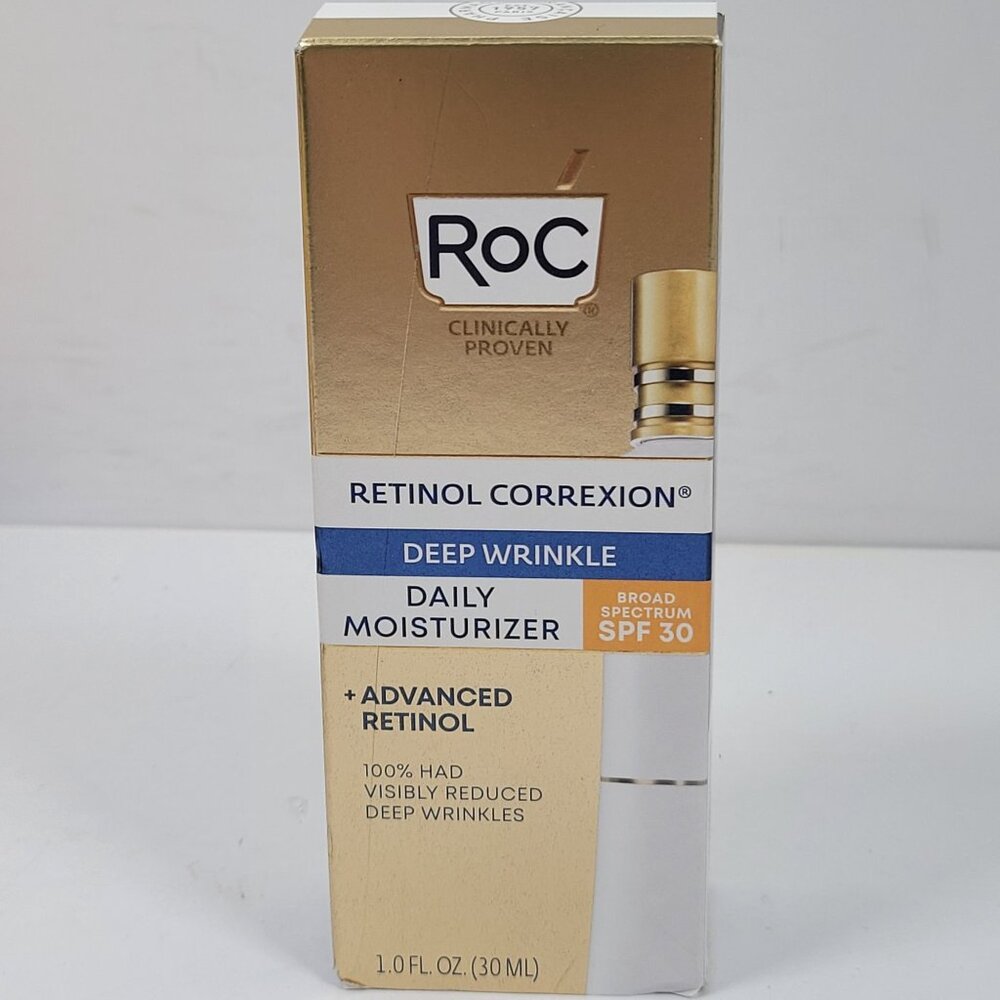 RoC Retinol Correxion Deep Wrinkle Daily Moisturizer SPF 30 1 Fl Oz NIB